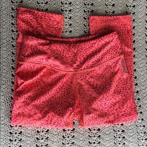 Women’s Reebok orange animal print capris size S